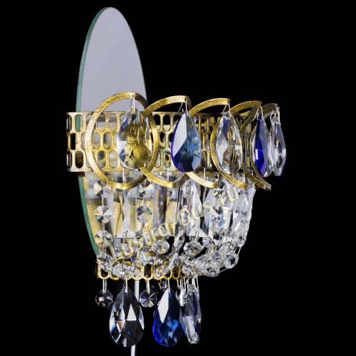 Бра Астра Синяя под бронзу в Подольске Гусь Хрустальный