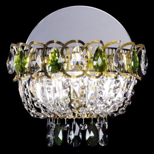 Бра Астра Зеленая под бронзу в Подольске Гусь Хрустальный