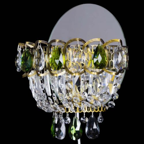 Бра Астра Зеленая под бронзу в Подольске Гусь Хрустальный