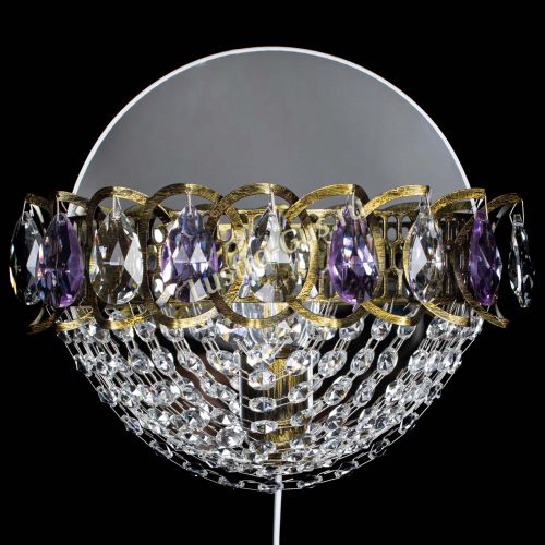 Бра Астра Сетка под бронзу Фиолетовая в Подольске Гусь Хрустальный