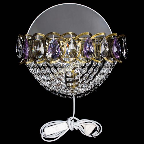 Бра Астра Сетка под бронзу Фиолетовая в Подольске Гусь Хрустальный