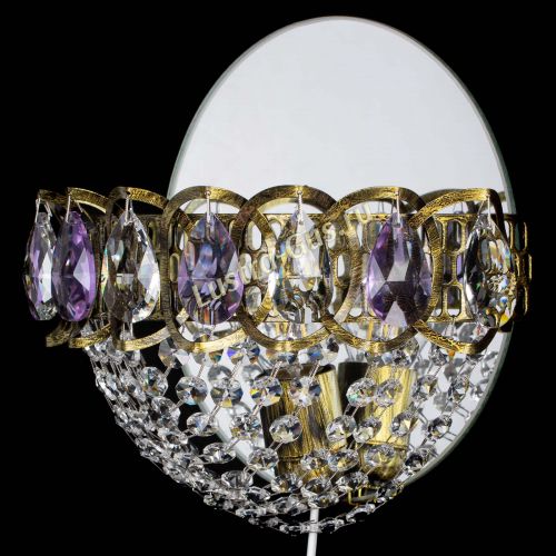 Бра Астра Сетка под бронзу Фиолетовая в Подольске Гусь Хрустальный