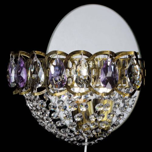 Бра Астра Сетка под бронзу Фиолетовая в Подольске Гусь Хрустальный