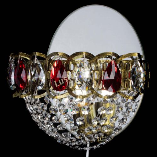 Бра Астра Сетка под бронзу Красная в Подольске Гусь Хрустальный