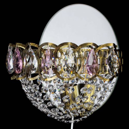 Бра Астра Сетка под бронзу Розовая в Подольске Гусь Хрустальный