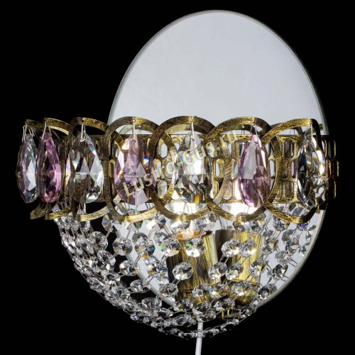 Бра Астра Сетка под бронзу Розовая в Подольске Гусь Хрустальный