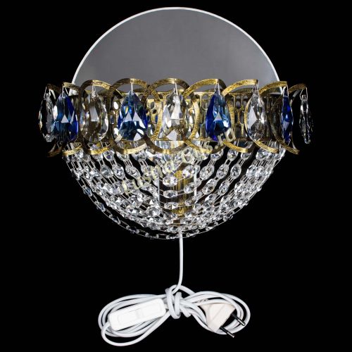 Бра Астра Сетка под бронзу Синяя в Подольске Гусь Хрустальный