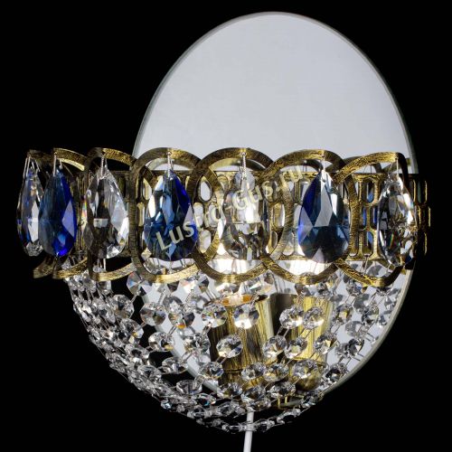 Бра Астра Сетка под бронзу Синяя в Подольске Гусь Хрустальный