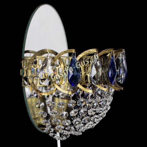 Бра Астра Сетка под бронзу Синяя в Подольске Гусь Хрустальный