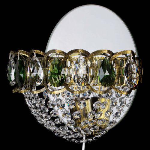 Бра Астра Сетка под бронзу Зеленая в Подольске Гусь Хрустальный