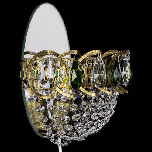 Бра Астра Сетка под бронзу Зеленая в Подольске Гусь Хрустальный