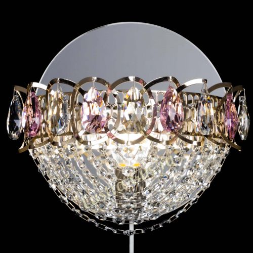 Бра Астра Сетка розовая в Подольске Гусь Хрустальный