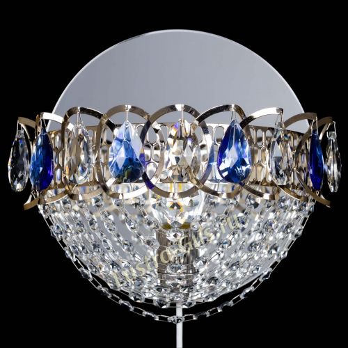 Бра Астра Сетка синяя в Подольске Гусь Хрустальный