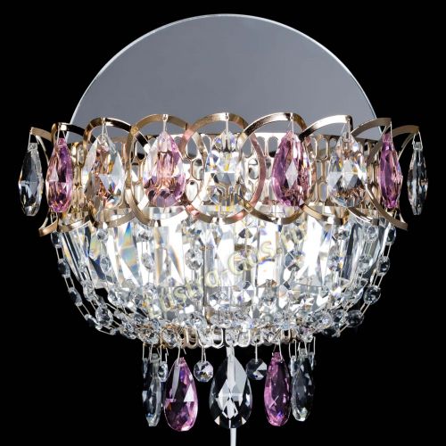 Бра Астра розовая в Подольске Гусь Хрустальный