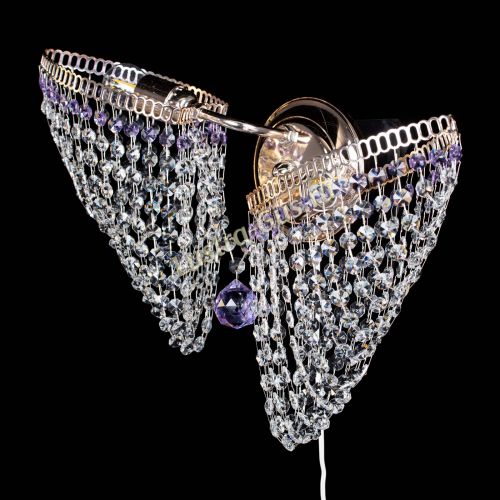 Бра Бутоны №2 фиолетовая в Подольске Гусь Хрустальный
