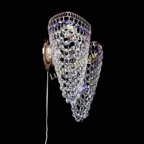 Бра Бутоны №2 фиолетовая в Подольске Гусь Хрустальный