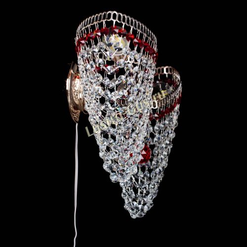 Бра Бутоны №2 красная в Подольске Гусь Хрустальный