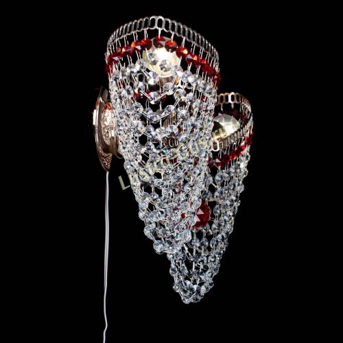 Бра Бутоны №2 красная в Подольске Гусь Хрустальный