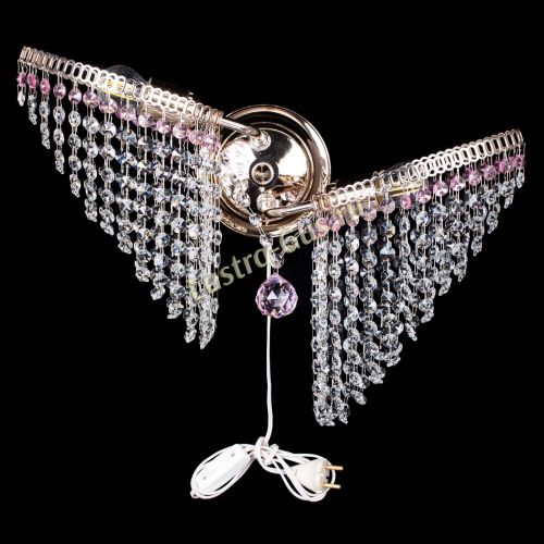 Бра Бутоны №2 розовая в Подольске Гусь Хрустальный