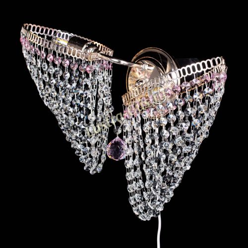 Бра Бутоны №2 розовая в Подольске Гусь Хрустальный