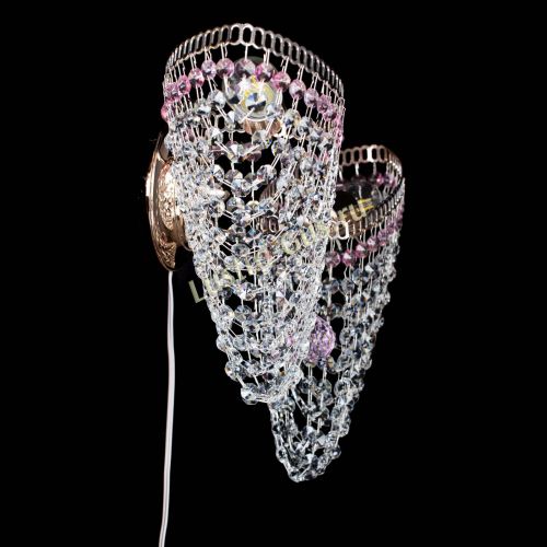 Бра Бутоны №2 розовая в Подольске Гусь Хрустальный