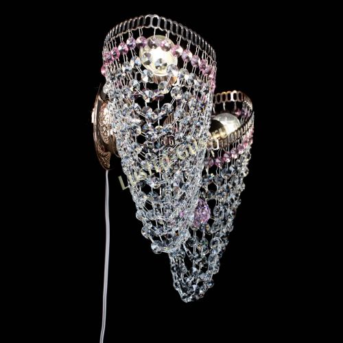 Бра Бутоны №2 розовая в Подольске Гусь Хрустальный