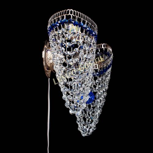 Бра Бутоны №2 синяя в Подольске Гусь Хрустальный