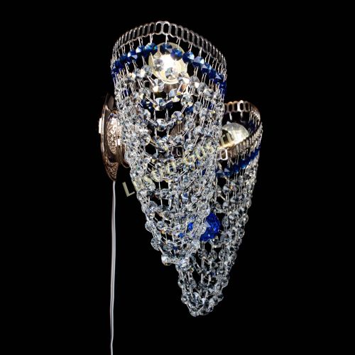 Бра Бутоны №2 синяя в Подольске Гусь Хрустальный