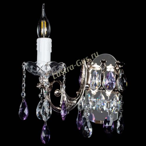 Бра Елизавета №1 мини фиолетовая в Подольске Гусь Хрустальный