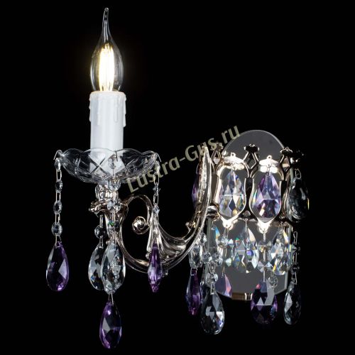 Бра Елизавета №1 мини фиолетовая в Подольске Гусь Хрустальный