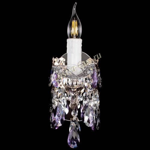 Бра Елизавета №1 мини фиолетовая в Подольске Гусь Хрустальный