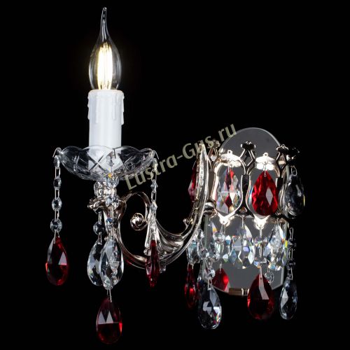 Бра Елизавета №1 мини красная в Подольске Гусь Хрустальный