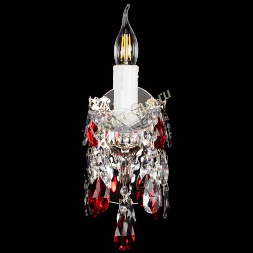 Бра Елизавета №1 мини красная в Подольске Гусь Хрустальный