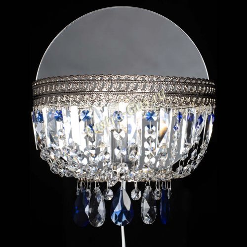 Бра Флоренция журавлик синяя в Подольске Гусь Хрустальный