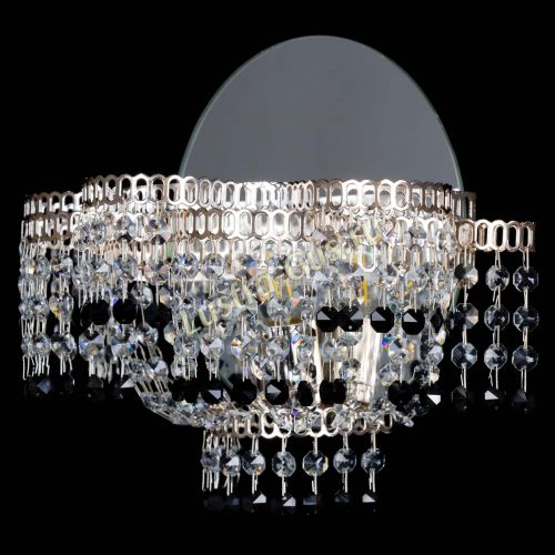 Бра Камелия обтикон Черная в Подольске Гусь Хрустальный