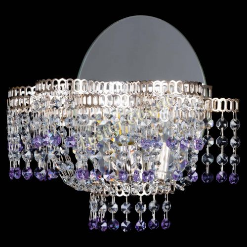 Бра Камелия обтикон Фиолетовая в Подольске Гусь Хрустальный