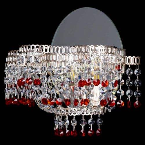 Бра Камелия обтикон Красная в Подольске Гусь Хрустальный