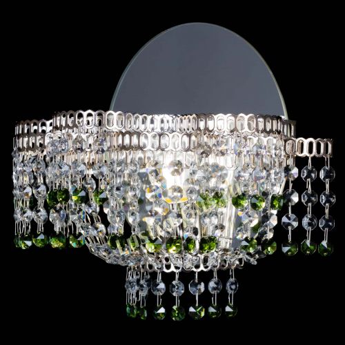 Бра Камелия обтикон Зеленая в Подольске Гусь Хрустальный