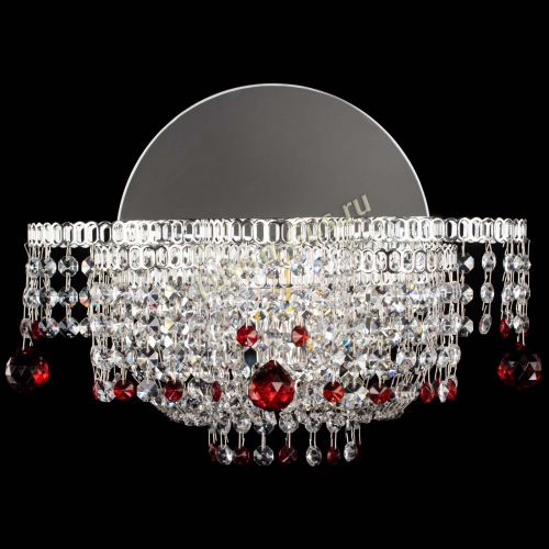 Бра Камелия шар красная в Подольске Гусь Хрустальный