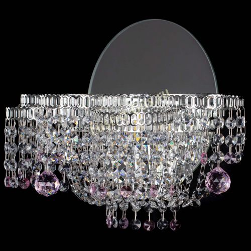 Бра Камелия шар розовая в Подольске Гусь Хрустальный