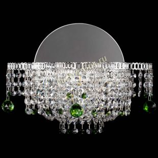 Бра с хрусталем Бра Камелия шар зеленая