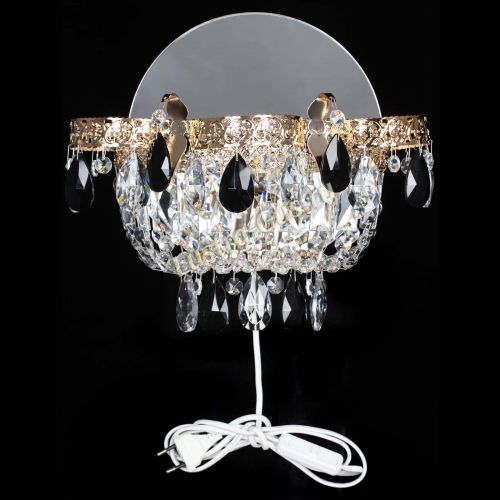 Бра Камея Флора черная в Подольске Гусь Хрустальный