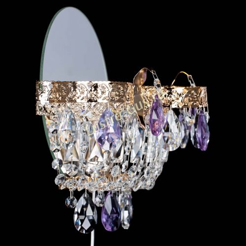 Бра Камея Флора фиолетовая в Подольске Гусь Хрустальный