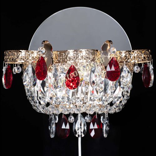 Бра Камея Флора красная в Подольске Гусь Хрустальный