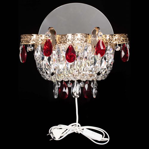 Бра Камея Флора красная в Подольске Гусь Хрустальный