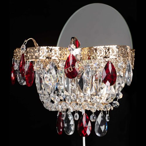 Бра Камея Флора красная в Подольске Гусь Хрустальный