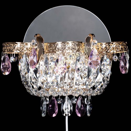 Бра Камея Флора розовая в Подольске Гусь Хрустальный