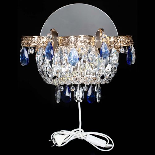 Бра Камея Флора синяя в Подольске Гусь Хрустальный