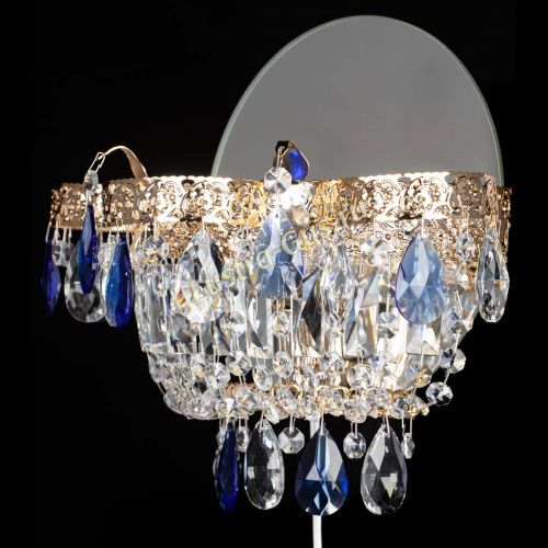 Бра Камея Флора синяя в Подольске Гусь Хрустальный