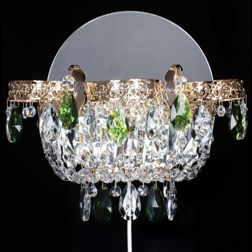 Бра Камея Флора зеленая в Подольске Гусь Хрустальный